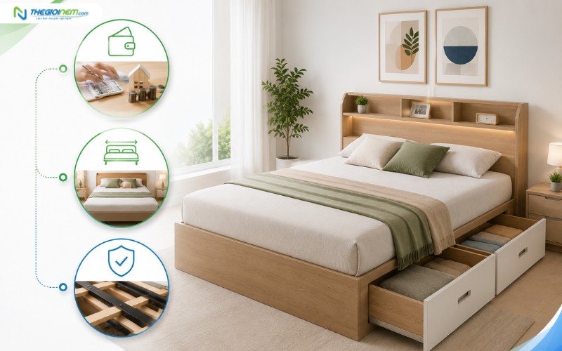 Kinh nghiệm &amp;quot;vàng&amp;quot; để mua giường ngủ hiện đại với giá tốt nhất