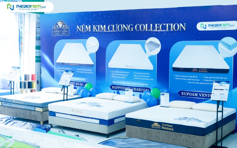 3 sản phẩm nệm Kim Cương độc quyền tại hệ thống Thế Giới Nệm