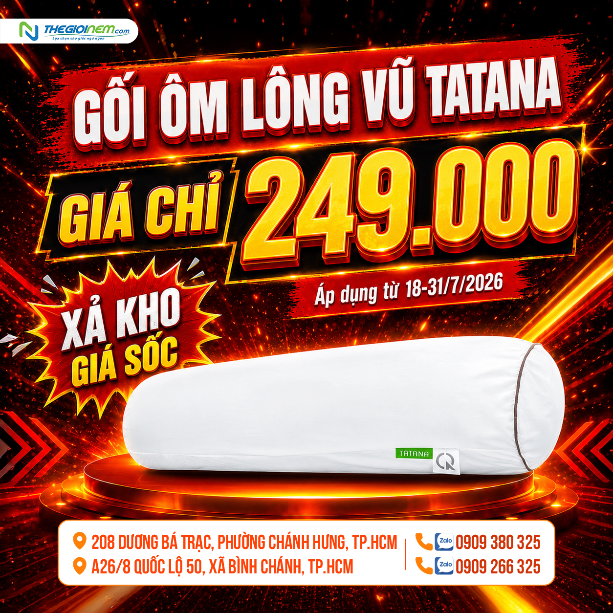 gôi ôm lông vũ 249k