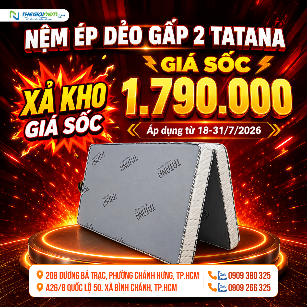 Nệm ép dẻo 1790k