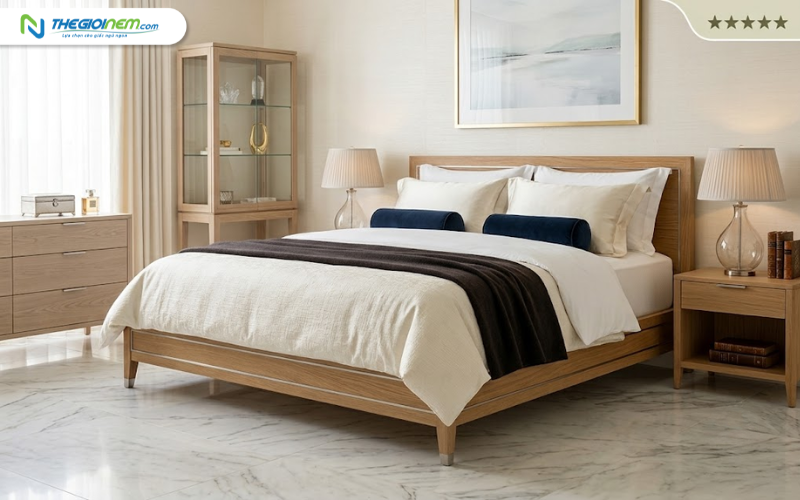 Giường và nệm được kết hợp đúng tiêu chuẩn