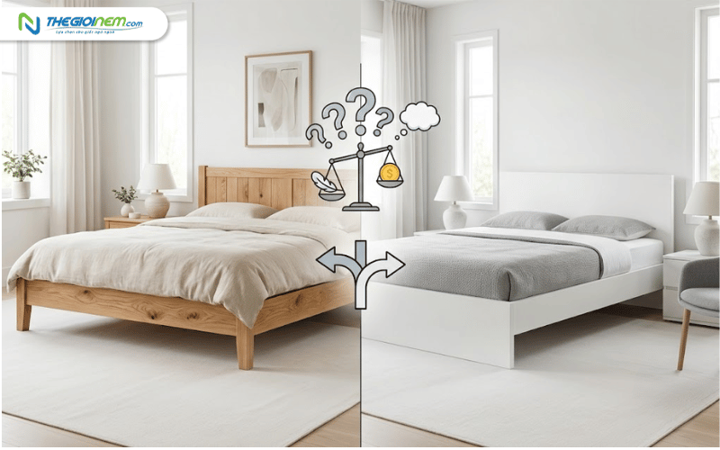 So sánh giường gỗ tự nhiên và giường gỗ MDF