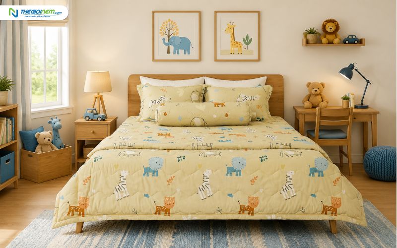 Top 5+ mẫu chăn ga cho bé trai cute, giá rẻ 3