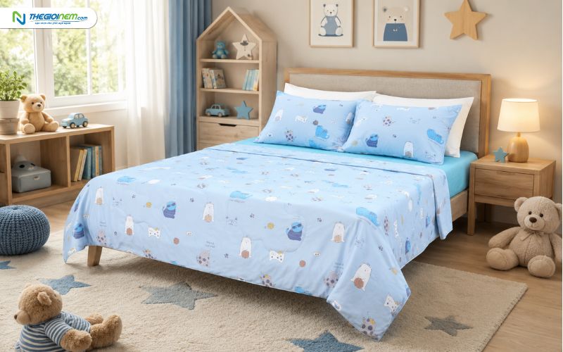 Top 5+ mẫu chăn ga cho bé trai cute, giá rẻ 5