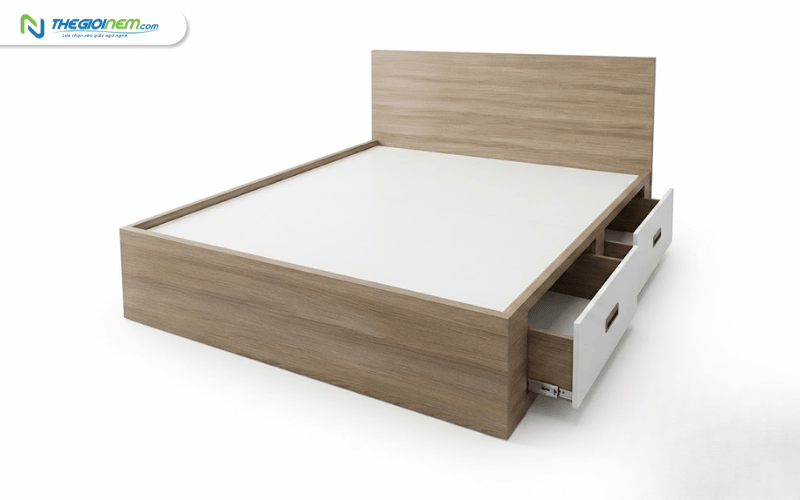 Giường gỗ Nhật ngăn kéo Tatana MDF026