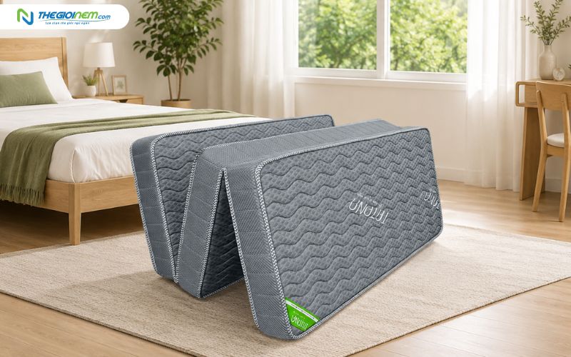 Nệm cao su tổng hợp vải gấm lạnh gấp 3 TATANA êm ái vừa phải
