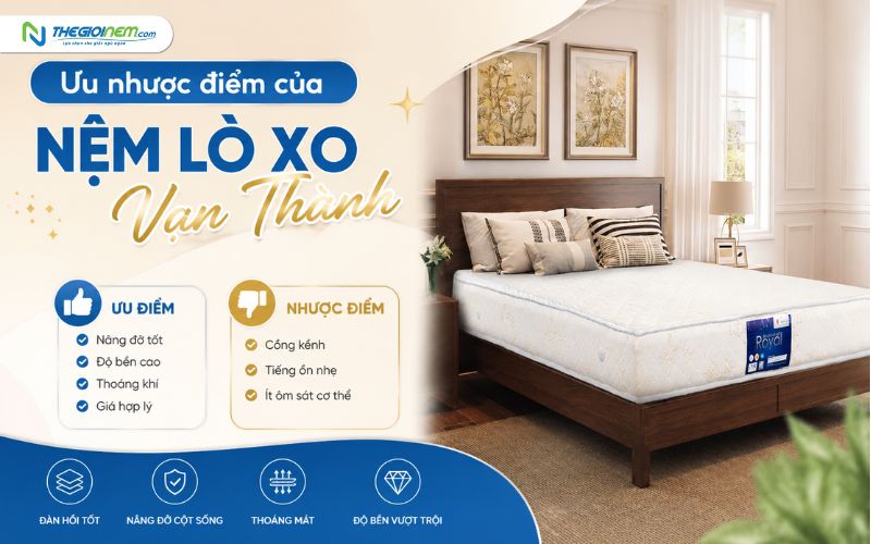 Ưu nhược điểm của nệm lò xo Vạn Thành