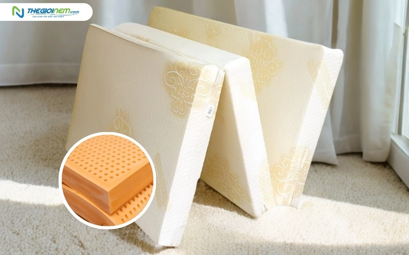 Nệm cao su thiên nhiên gấp 3