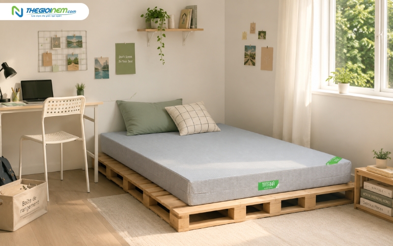 Nệm gấp là lựa chọn phù hợp cho phòng trọ nhỏ