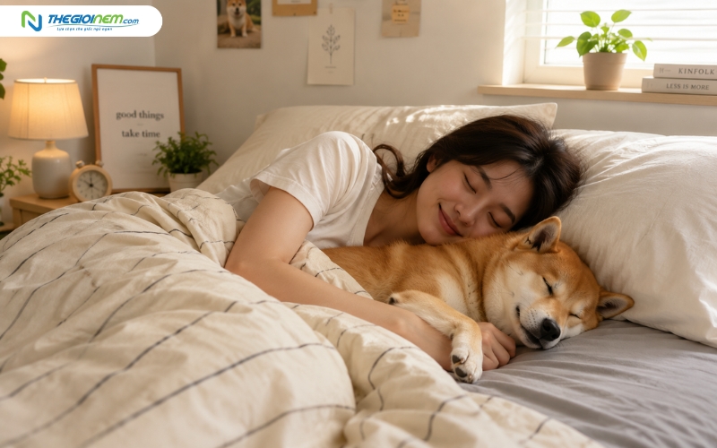 Vì sao nhiều người thích ngủ cùng thú cưng?