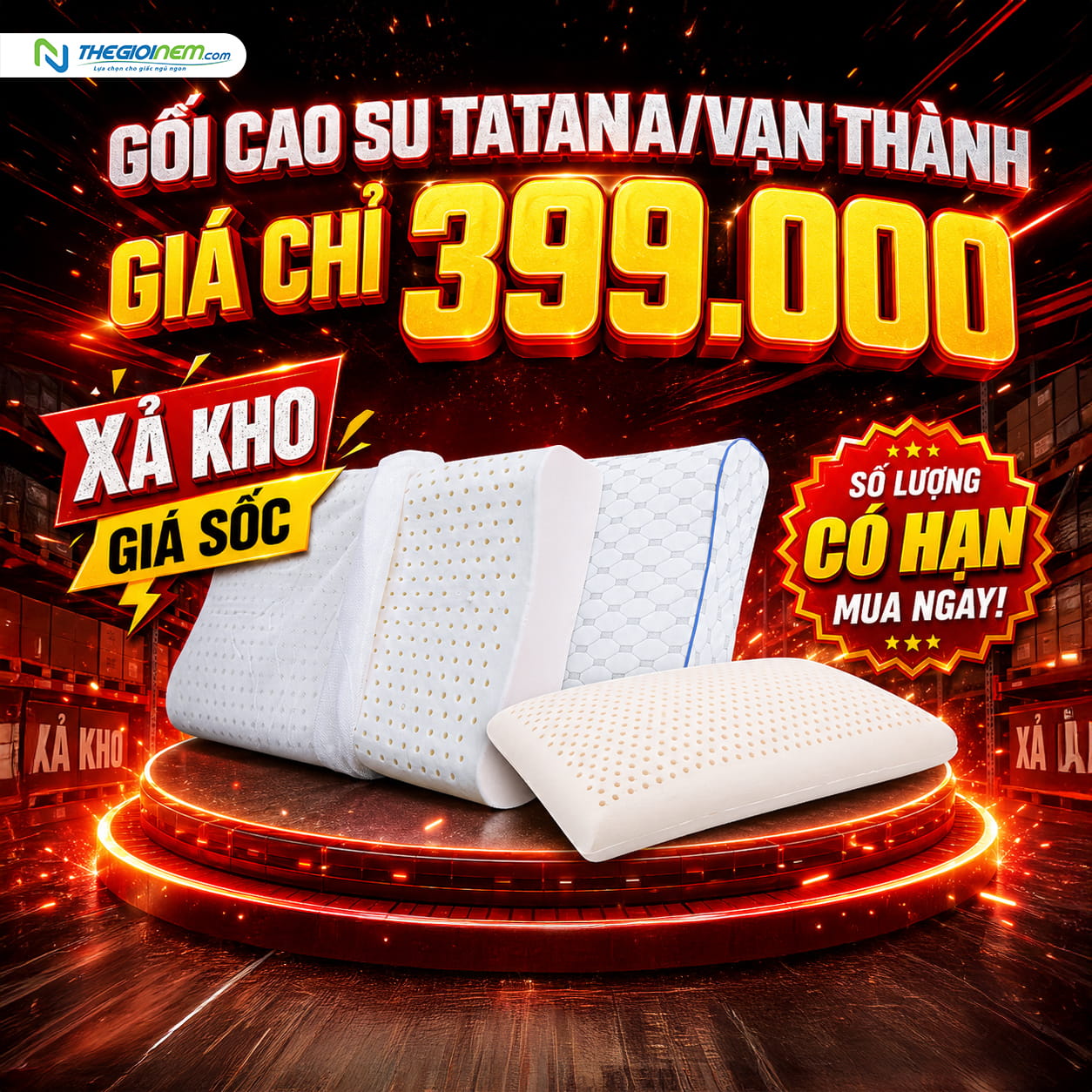 Gối cao su Tatana GIẢM CÒN 399k