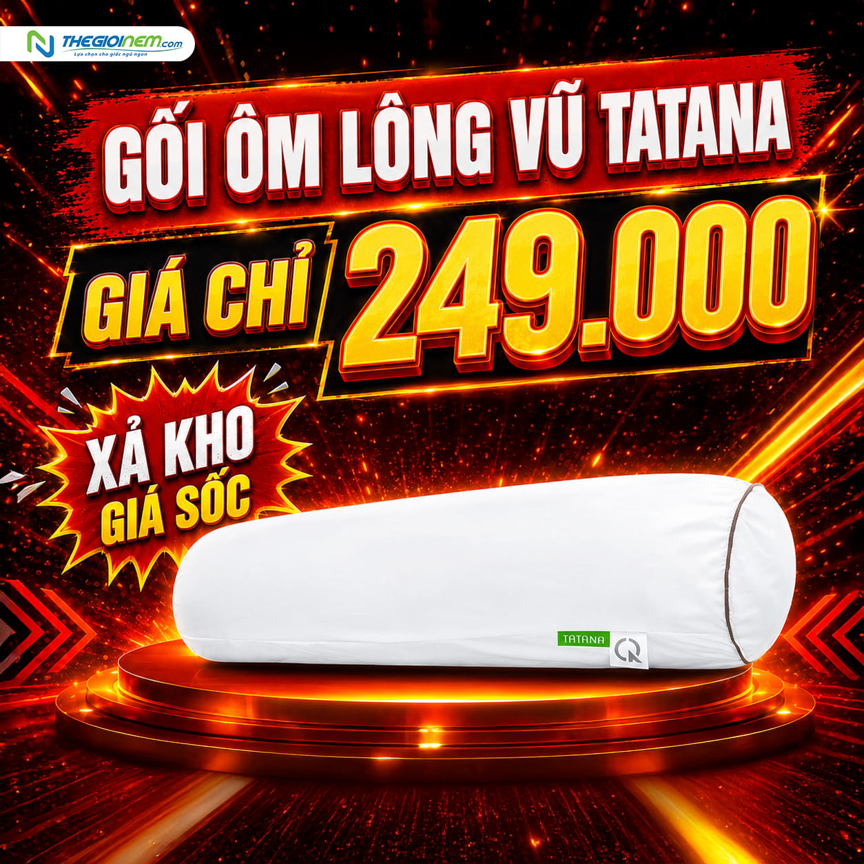 Gối ôm lông vũ Tatana GIẢM CÒN 249k