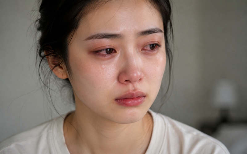 Sau khi khóc mắt bị sưng đỏ