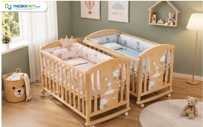 Giường cũi đa năng cho trẻ sơ sinh và trẻ nhỏ