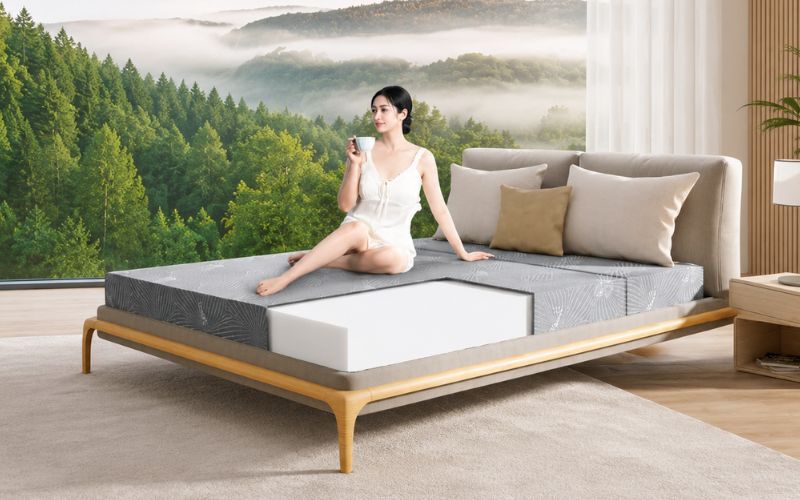 Nệm bông ép Kim Cương gấp 3