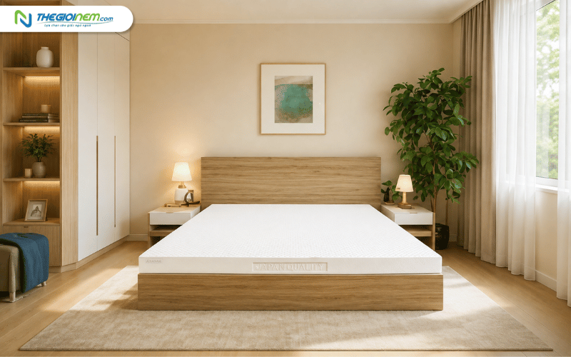 Nệm cao su Vạn Thành 1m6 phù hợp với phòng ngủ
