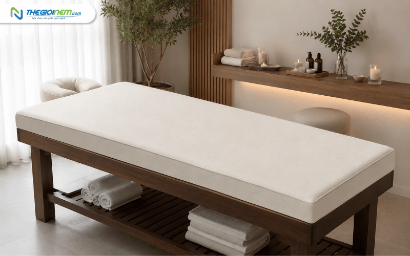 Nệm bông ép cho giường spa