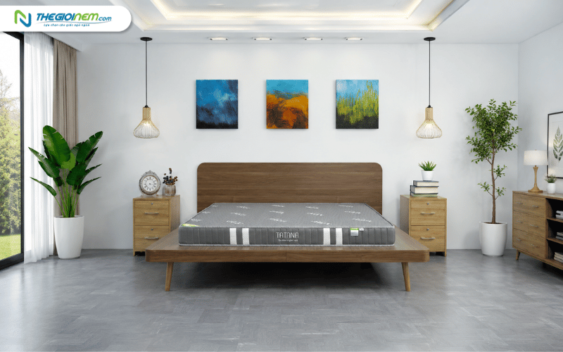 Nệm cao su tổng hợp vải gấm lạnh TATANA