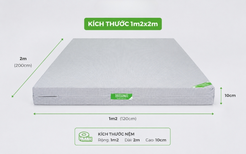 Nệm bông ép thẳng 1m2 – thoải mái hơn cho người ngủ một mình