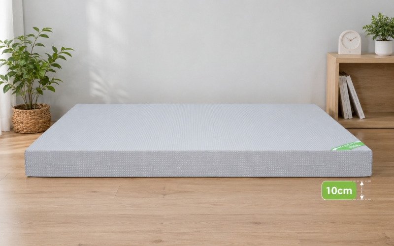 Nệm bông ép thẳng 10cm độ dày phổ biến