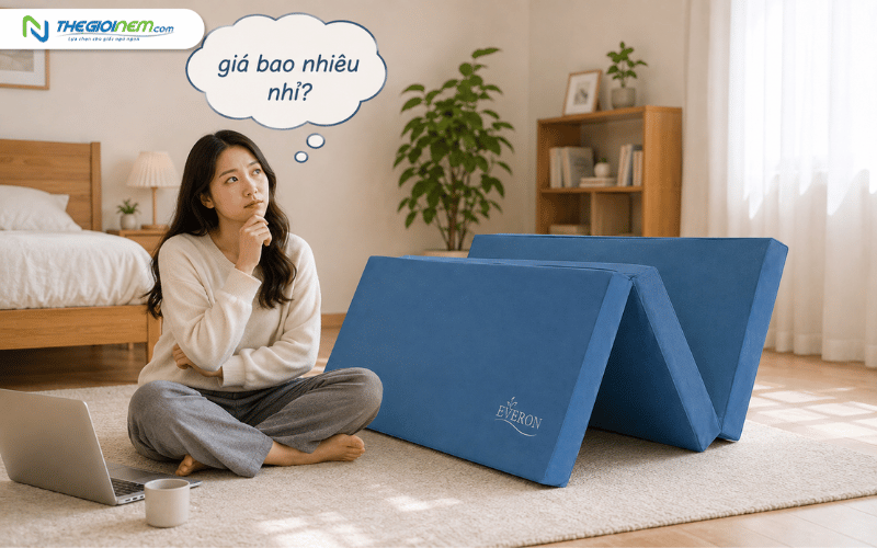 Nệm gấp 3 1m6x2m giá bao nhiêu