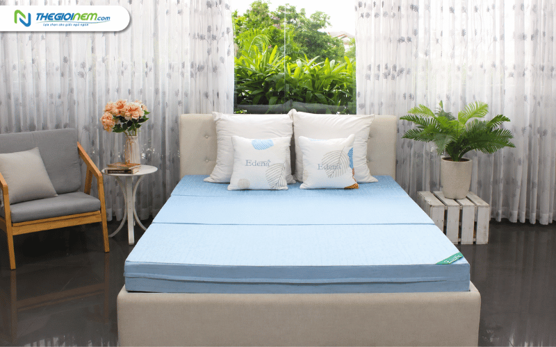Nệm bông ép Edena gấp 3