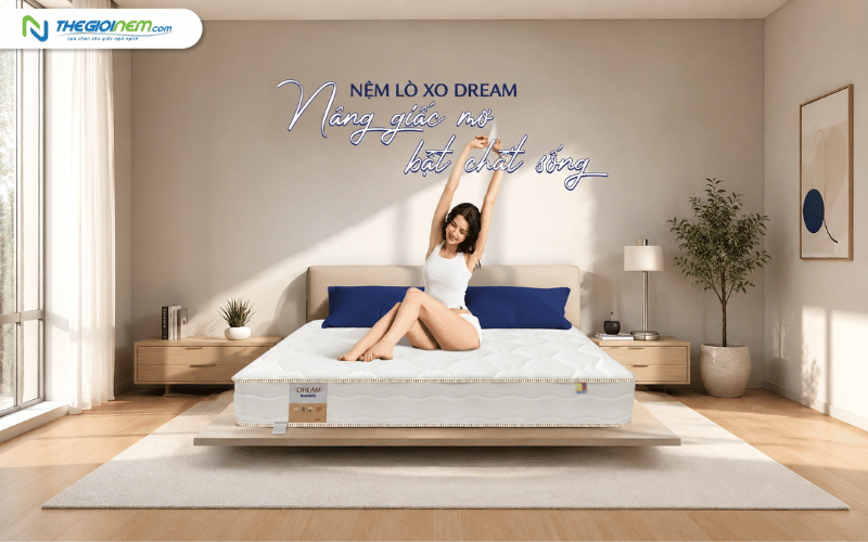 Nệm lò xo kháng cháy Dunlopillo Dream