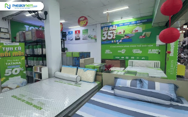 Thế Giới Nệm tại phường Phú Thọ Hòa và trải nghiệm sản phẩm tại showroom