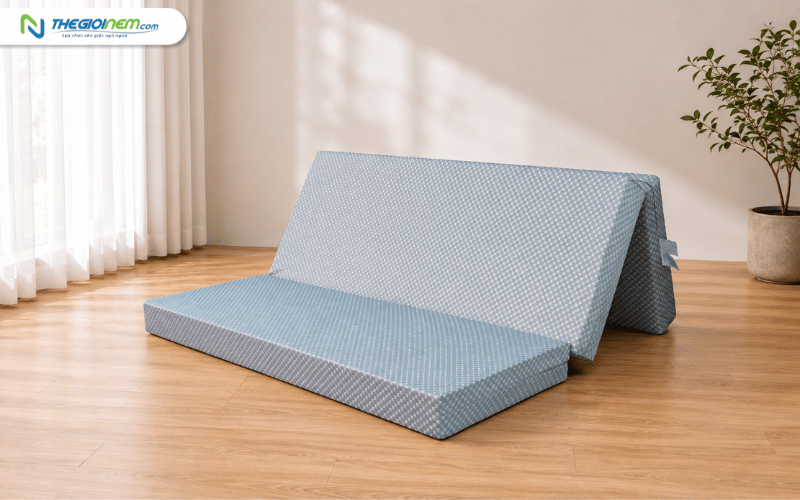 Nệm cao su nhân tạo mát lạnh gấp 3 TATANA