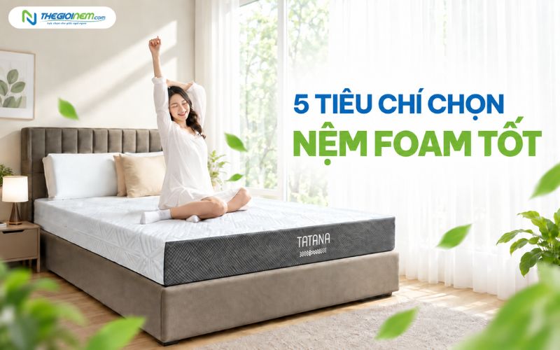 5 tiêu chí chọn nệm foam tốt
