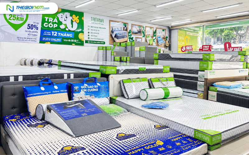 Không gian showroom nệm tại phường Long Bình