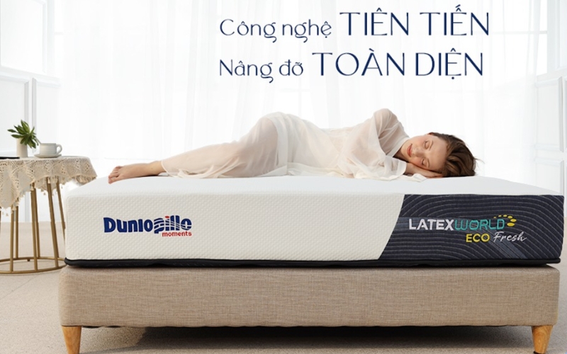 Nệm cao su Dunlopillo hỗ trợ nâng đỡ cơ thể