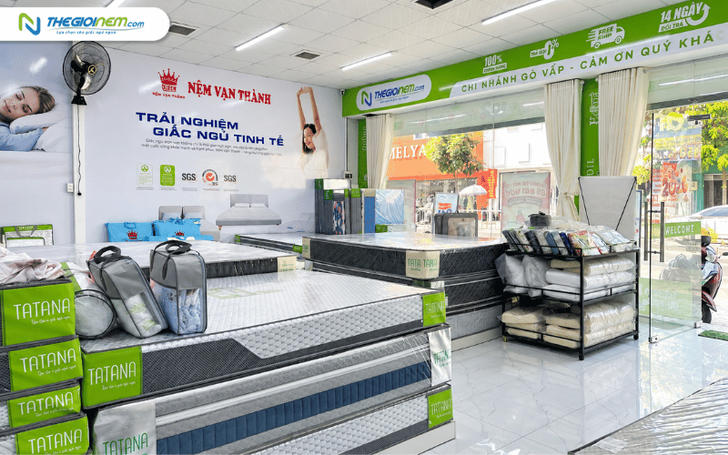 Không gian trưng bày nệm tại Thông Tây Hội