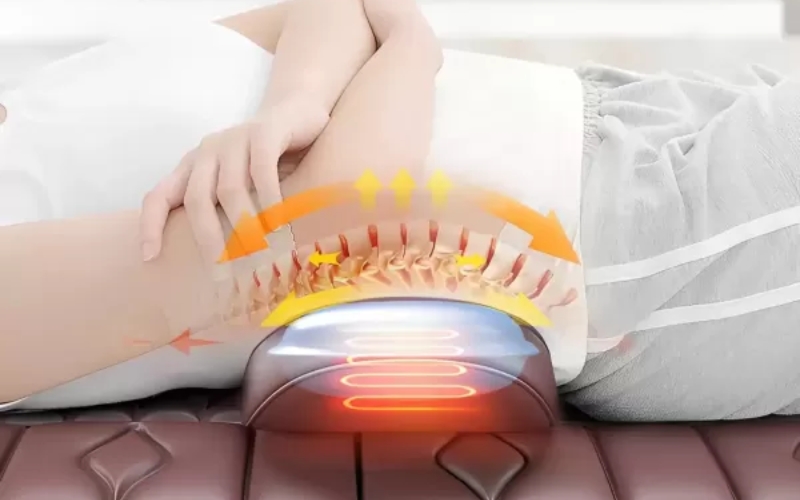 Nằm đúng vị trí trên nệm massage để được hỗ trợ tốt nhất