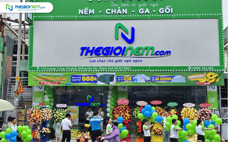 Showroom Thế Giới Nệm Thông Tây Hội tại 1172 Quang Trung