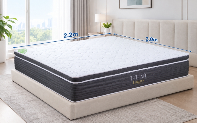 Kích thước nệm 2m x 2m2 rộng rãi