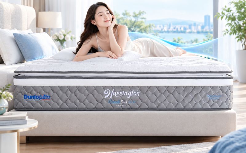 Nệm lò xo cao cấp nâng đỡ tốt và có thiết kế ấn tượng