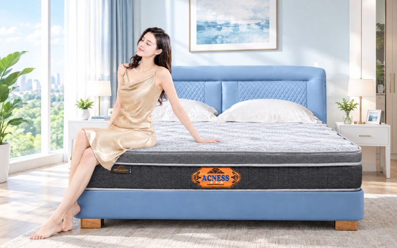 Nệm lò xo Kim Cương có thiết kế phù hợp nhiều không gian phòng ngủ