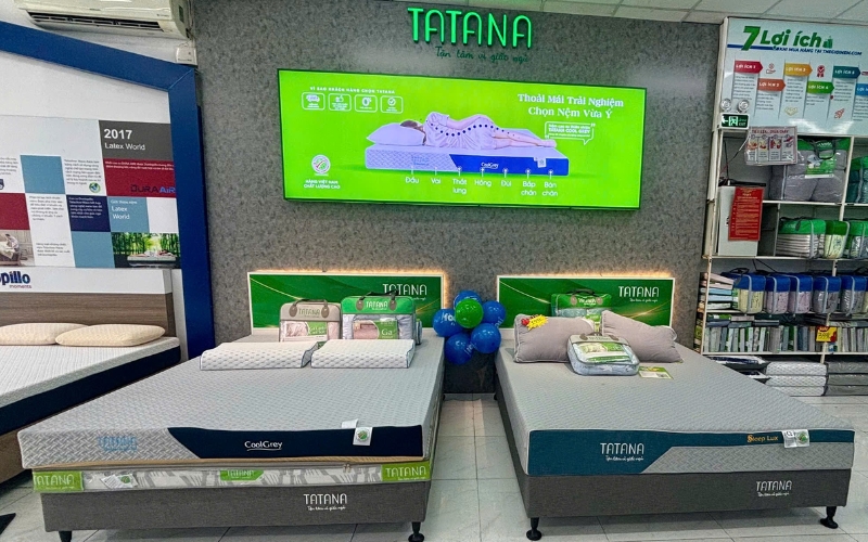 Thương hiệu TATANA với nhiều dòng nệm 2mx2m2 đa dạng