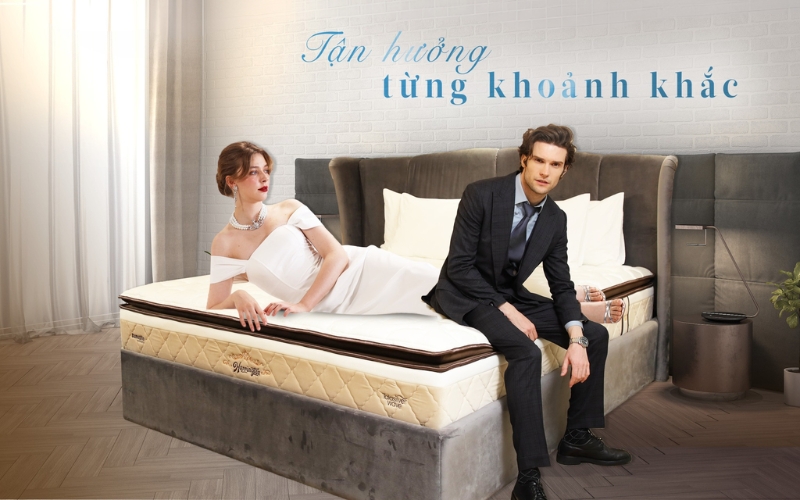 Nệm lò xo túi phù hợp cho 2 người nằm