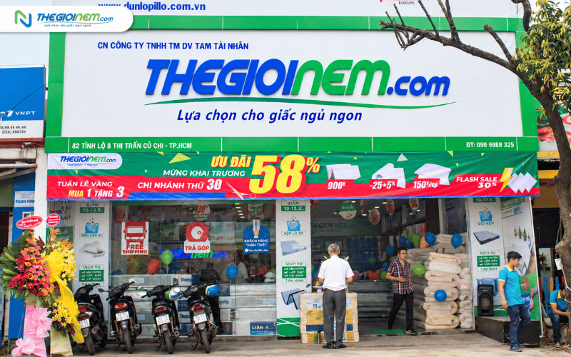 Showroom Thế Giới Nệm 82 Tỉnh lộ 8 xã Tân An Hội