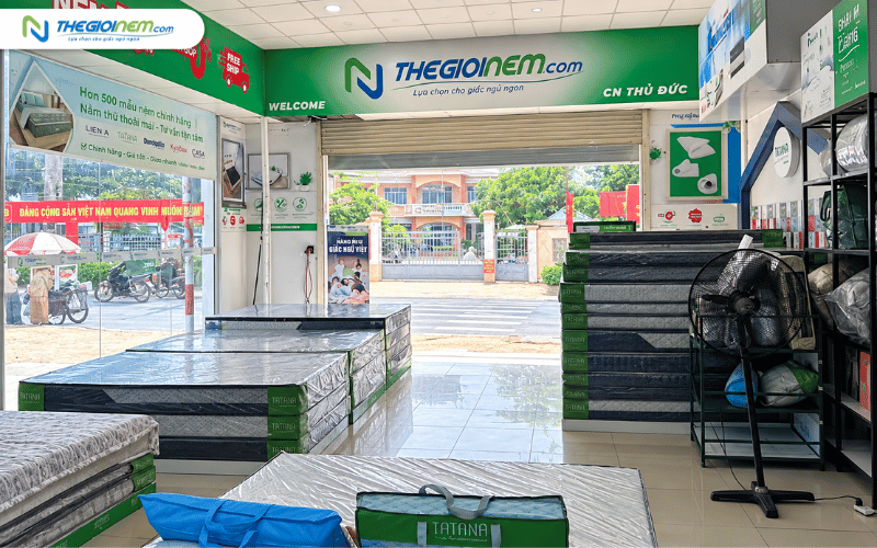 Không gian showroom nệm tại phường Linh Xuân
