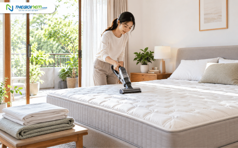 Cách vệ sinh và bảo quản nệm kháng khuẩn đúng cách