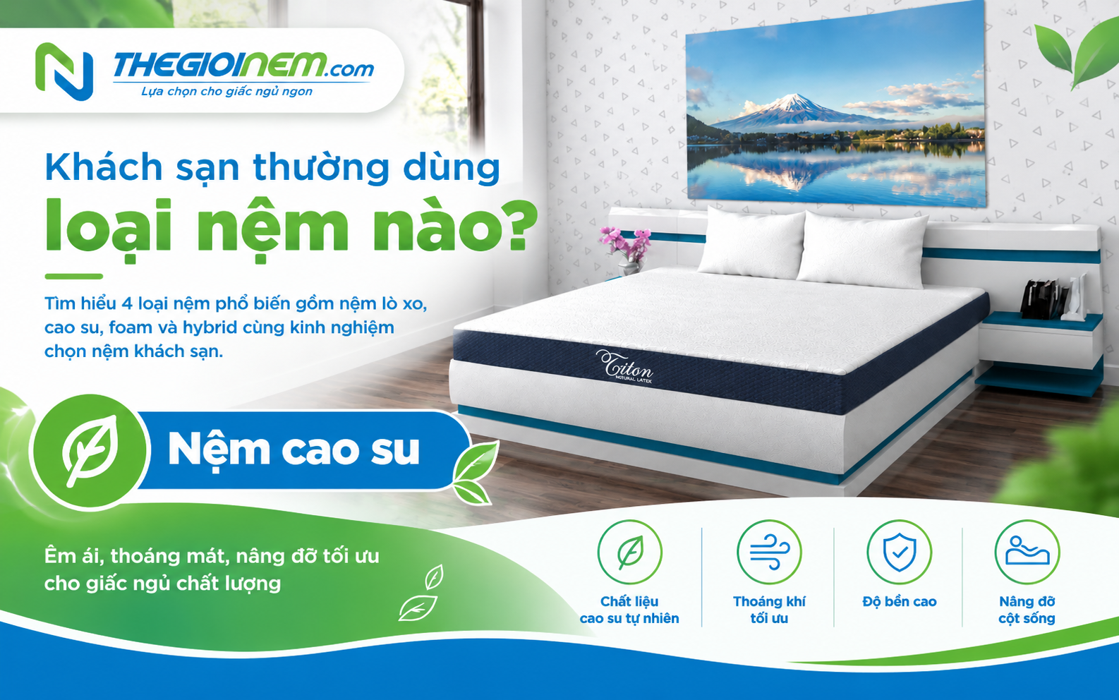 Nệm cao su êm ái