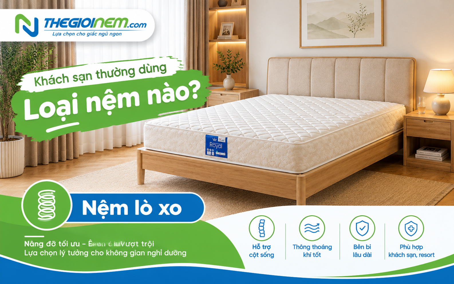 Nệm lò xo cho khách sạn