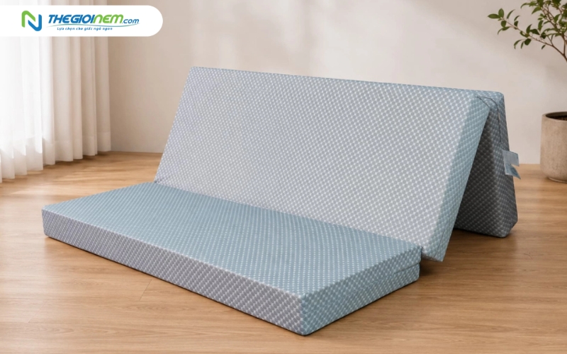 Nệm cao su nhân tạo mát lạnh gấp 3 TATANA