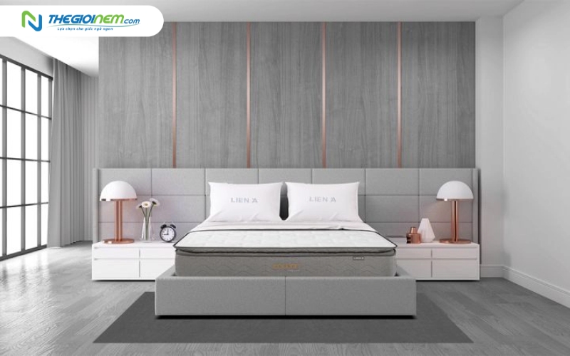 Nệm lò xo Liên Á Cocoon Grey Luxe cao cấp