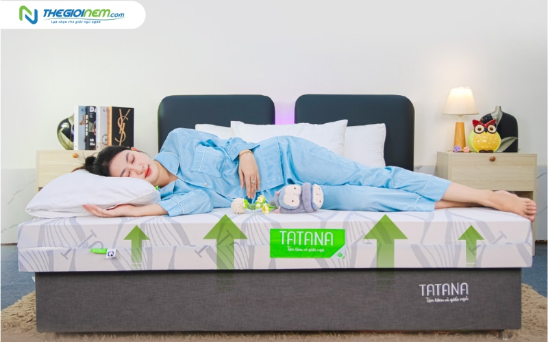 Nệm cao su nâng đỡ cơ thể cho giấc ngủ thoải mái