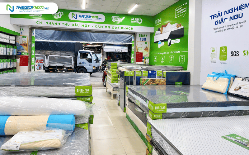 Không gian showroom Thế Giới Nệm