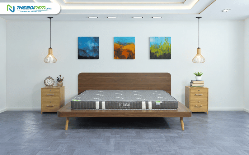 Nệm cao su tổng hợp vải gấm lạnh thẳng TATANA